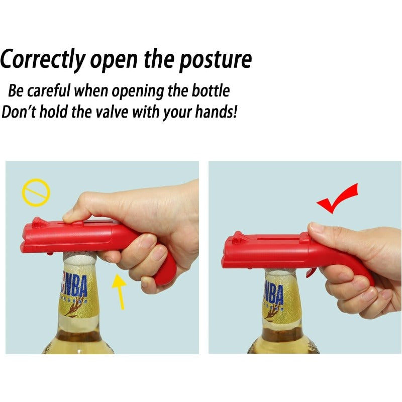 Bottle Cap Pop & Launch Opener Gadget