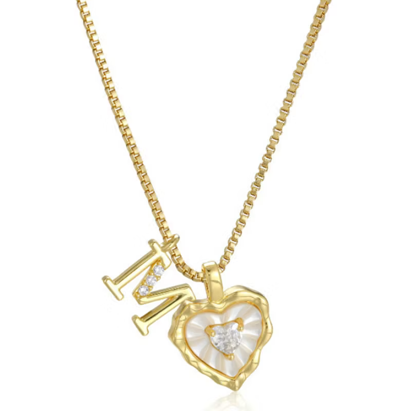 Women's Personalised Heart Initial Necklace