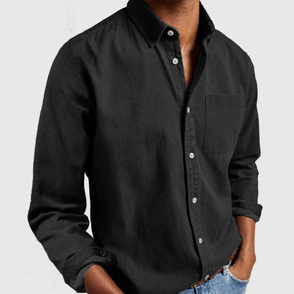 Men’s Premium Linen-Blend Button-Up Shirt