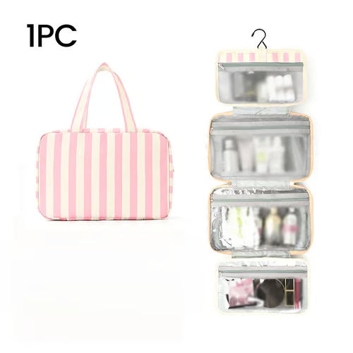 Striped Hanging Toiletry Organiser