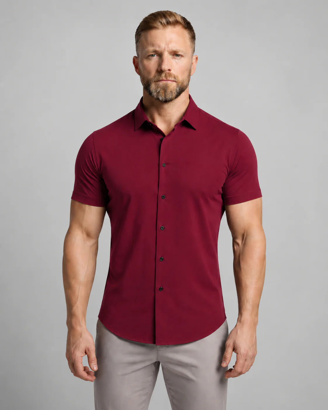 Men's Short-Sleeve Button-Down Shirt
