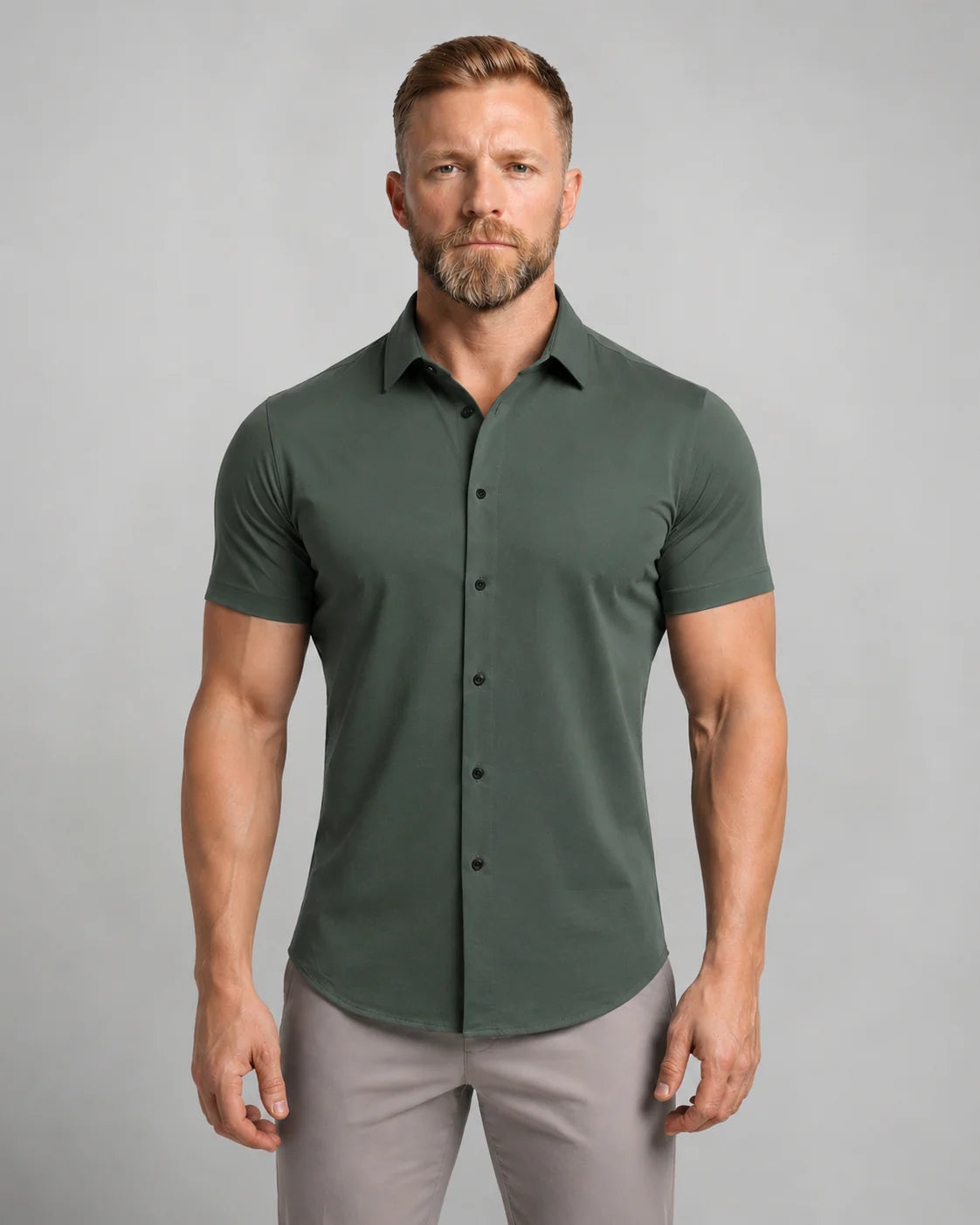 Men's Short-Sleeve Button-Down Shirt