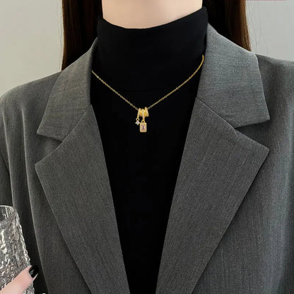 Women's Faceted Pink Drop Necklace