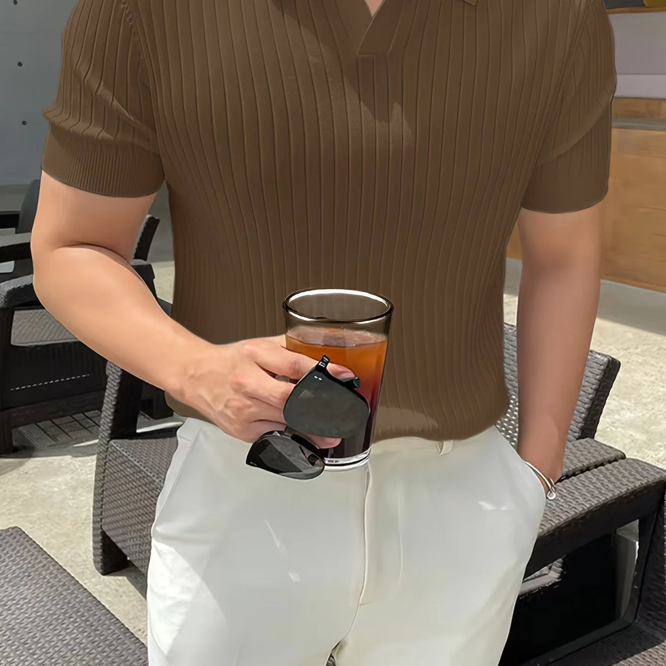 Men’s Soft-Touch Knit Summer Polo Shirt