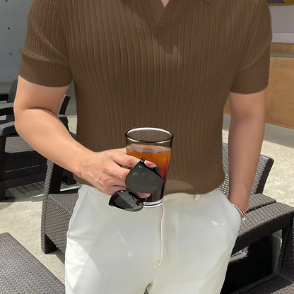 Men’s Soft-Touch Knit Summer Polo Shirt