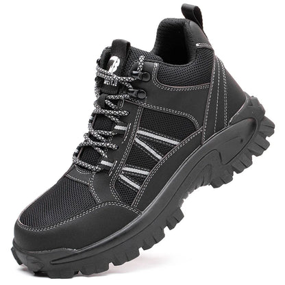 Men's Steel Toe Work Boots – Waterproof & Anti-Slip Hiking Safety Boots