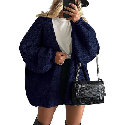 Women’s Relaxed Lantern Sleeve Open Cardigan