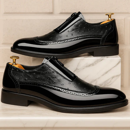 Men’s Prestige Ostrich Leather-Look Slip-On