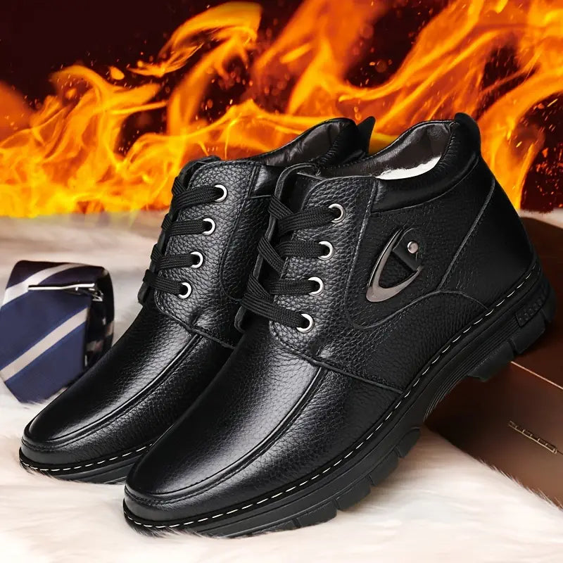 Men's Thermal Leather-Look Winter Boots