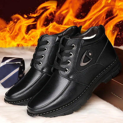Men's Thermal Leather-Look Winter Boots