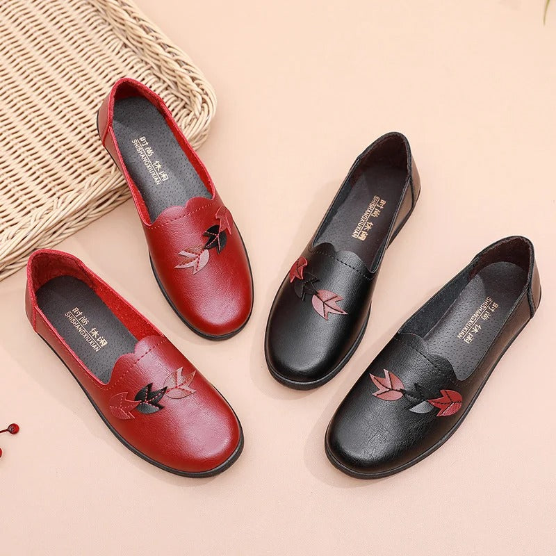 Women's Casual Leather Slip-On Loafers