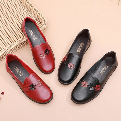 Women's Casual Leather Slip-On Loafers