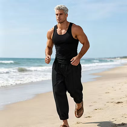 Men’s Loose-Fit Drawstring Trousers
