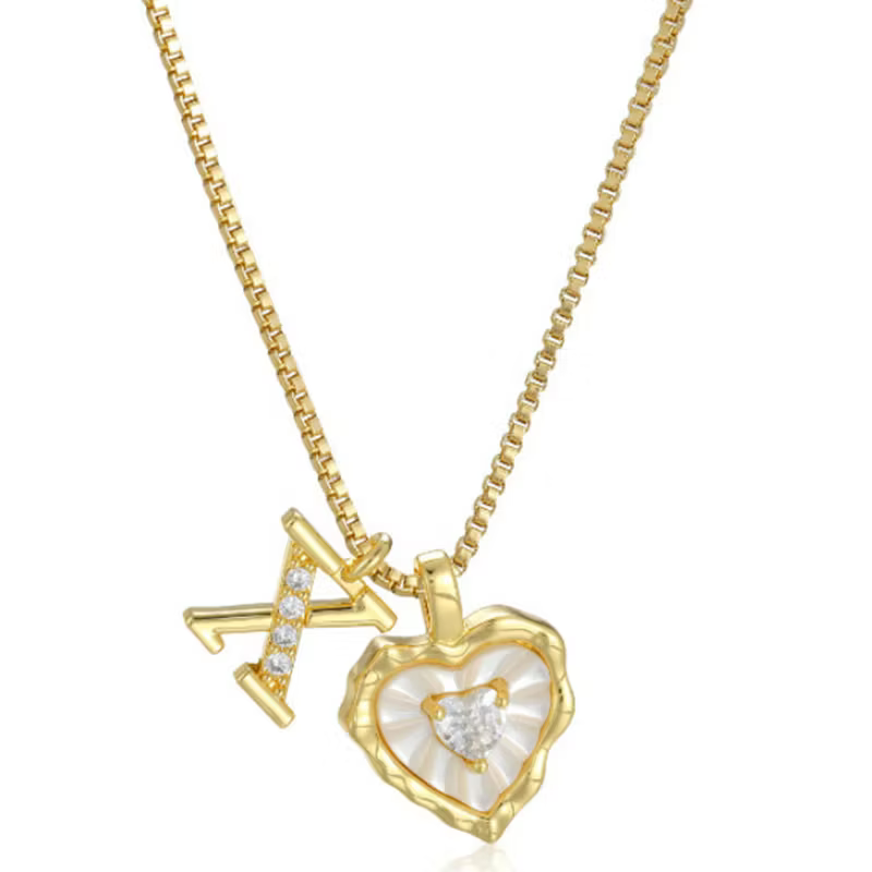 Women's Personalised Heart Initial Necklace