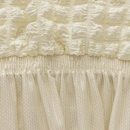 Textured Seersucker Stretch Dining Chair Cover