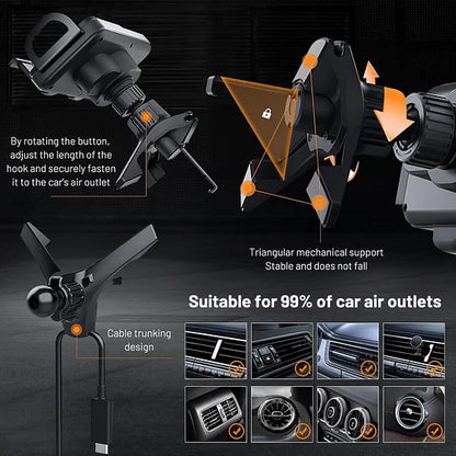 Smart 360 Wireless Charging Car Phone & Tablet Holder