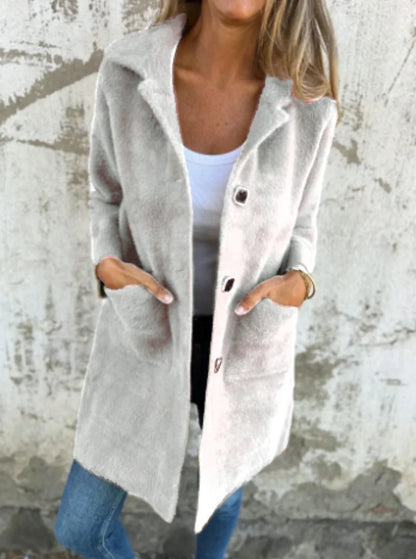 Women’s Casual Thick Lapel Coat
