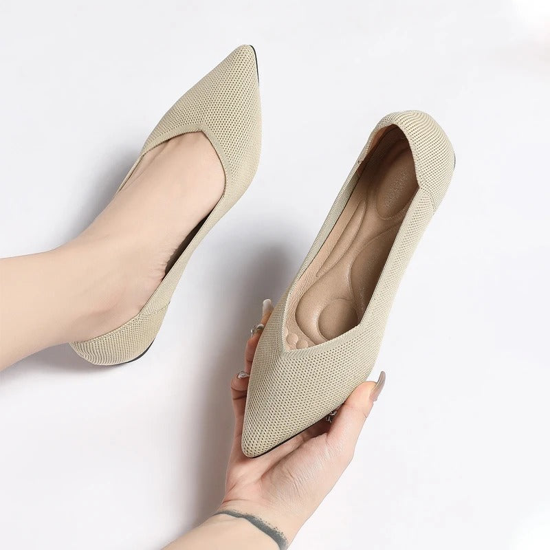 Stylish Women's Knit Flat Shoes for Spring
