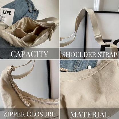 Women’s Multi-Pocket Nylon Crossbody Bag