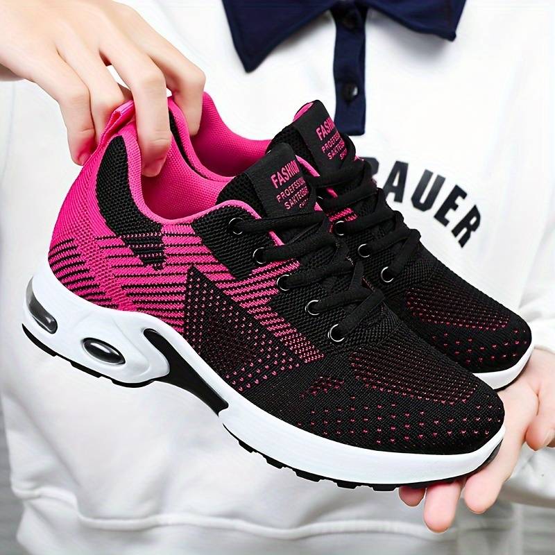 Women’s Colourblock Air-Cushion Lace-Up Trainers