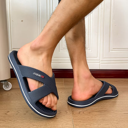 Men's Textured Sole Shower Slides