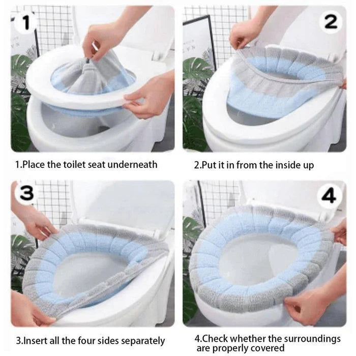 Cosy Plush Toilet Seat Cover with Stretch Fit