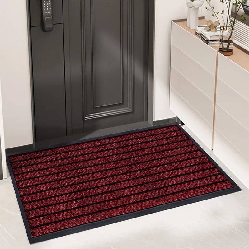 Heavy Duty Dirt-Absorbing Entrance Mat with Rubber Backing