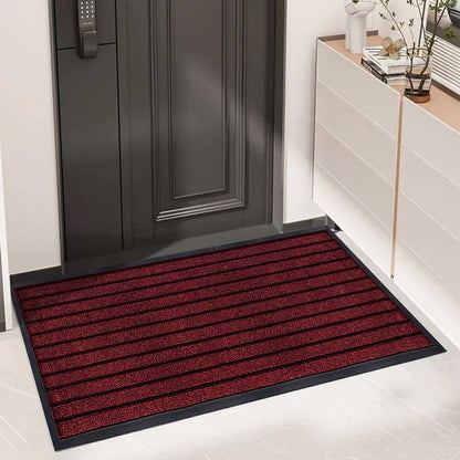 Heavy Duty Dirt-Absorbing Entrance Mat with Rubber Backing