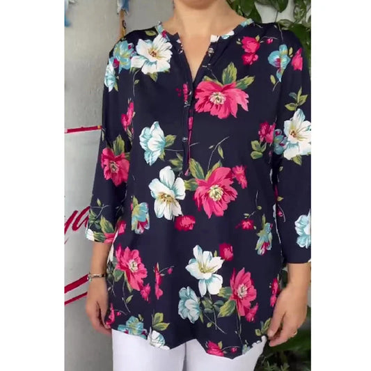 Women’s Relaxed Fit Printed Summer Tunic Top