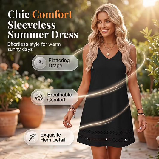 Women’s Sleeveless V-Neck Dress