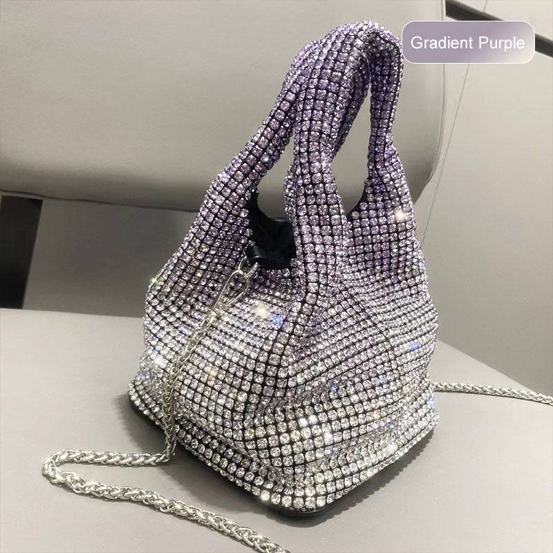 Women’s Rhinestone Embellished Clutch Handbag