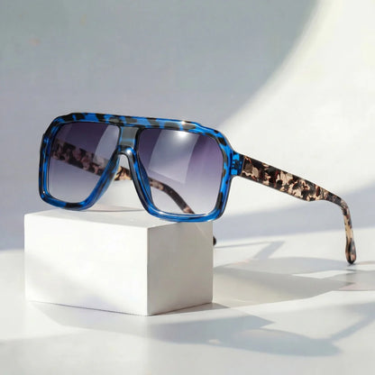 Retro Oversized Shield Sunglasses