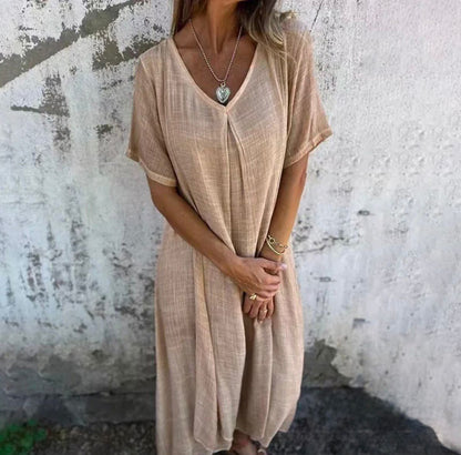 High-quality, comfortable summer dress made of 100% linen🎁