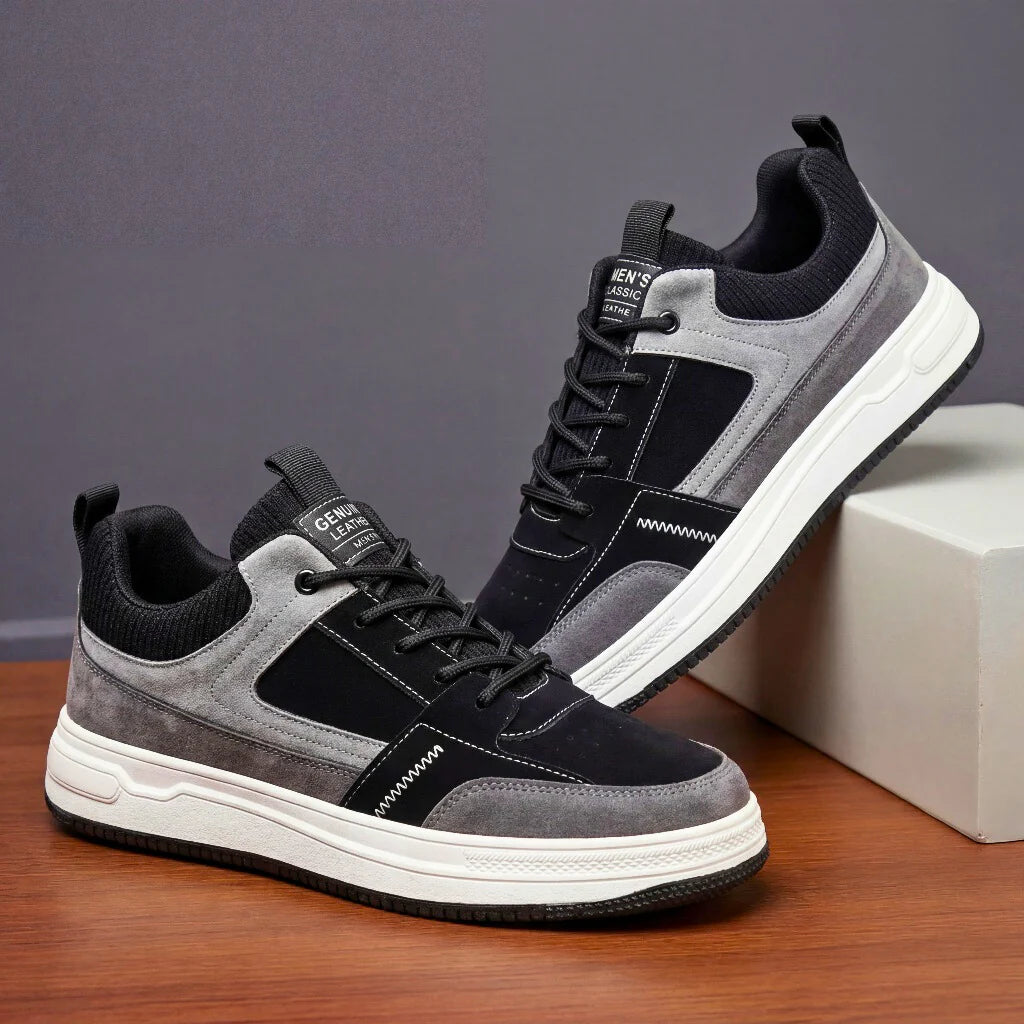 Men’s Colour-Block Lace-Up Trainers