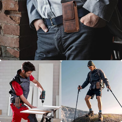 Men's Multi-Pocket Belt Phone Pouch
