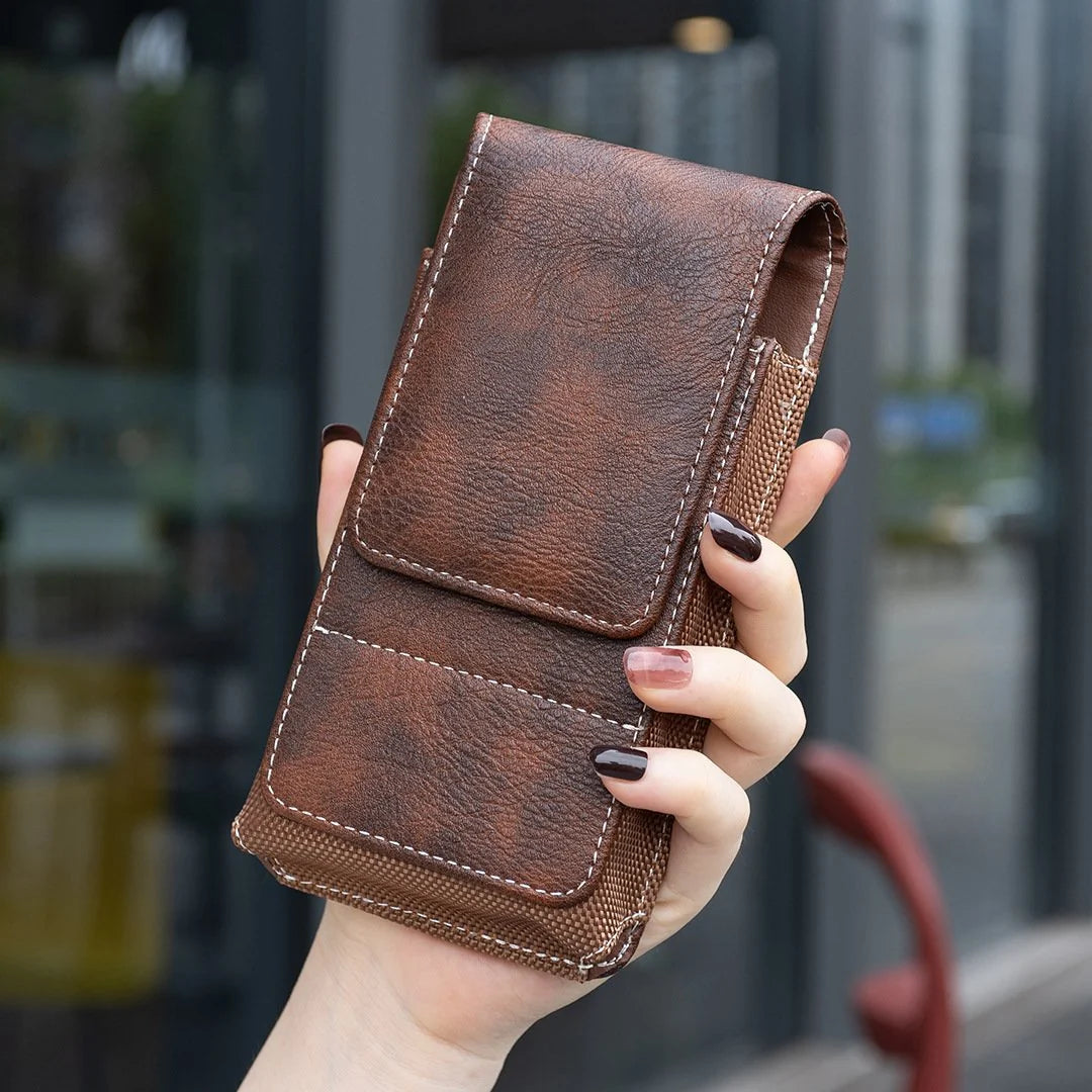 Men's Multi-Pocket Belt Phone Pouch