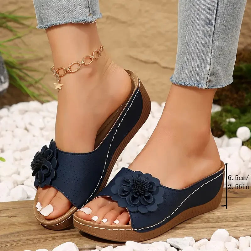 Women’s Floral Wedge Comfort Sandals