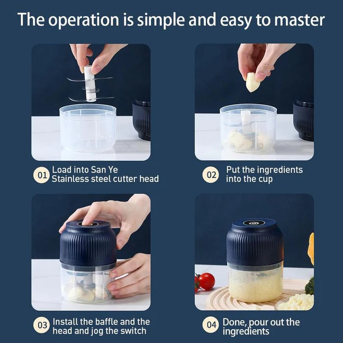USB Rechargeable Mini Electric Food Chopper