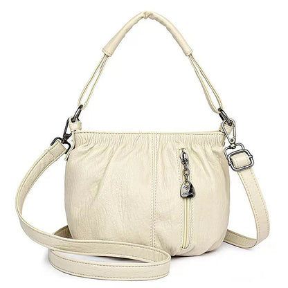 Women’s Soft Pleat Shoulder Bag with Adjustable Strap