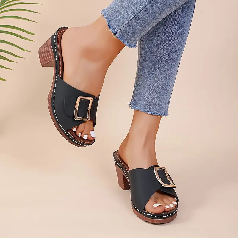 Women's Square Heel Sandals