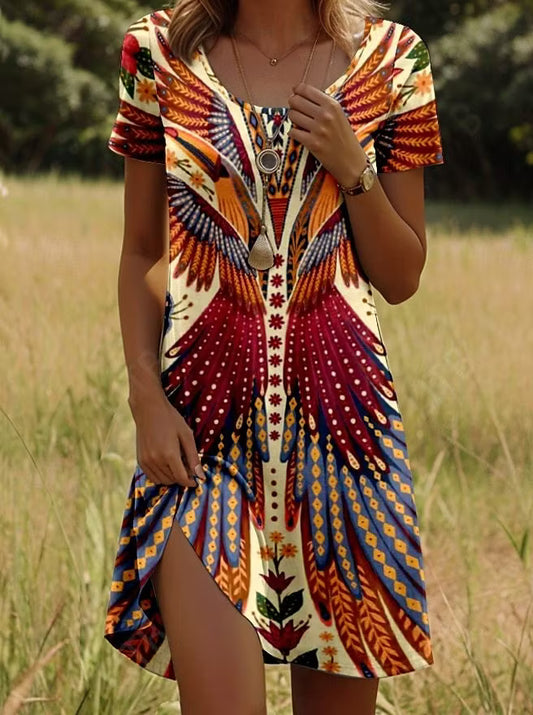 Women's Multicolour Statement Print Dress