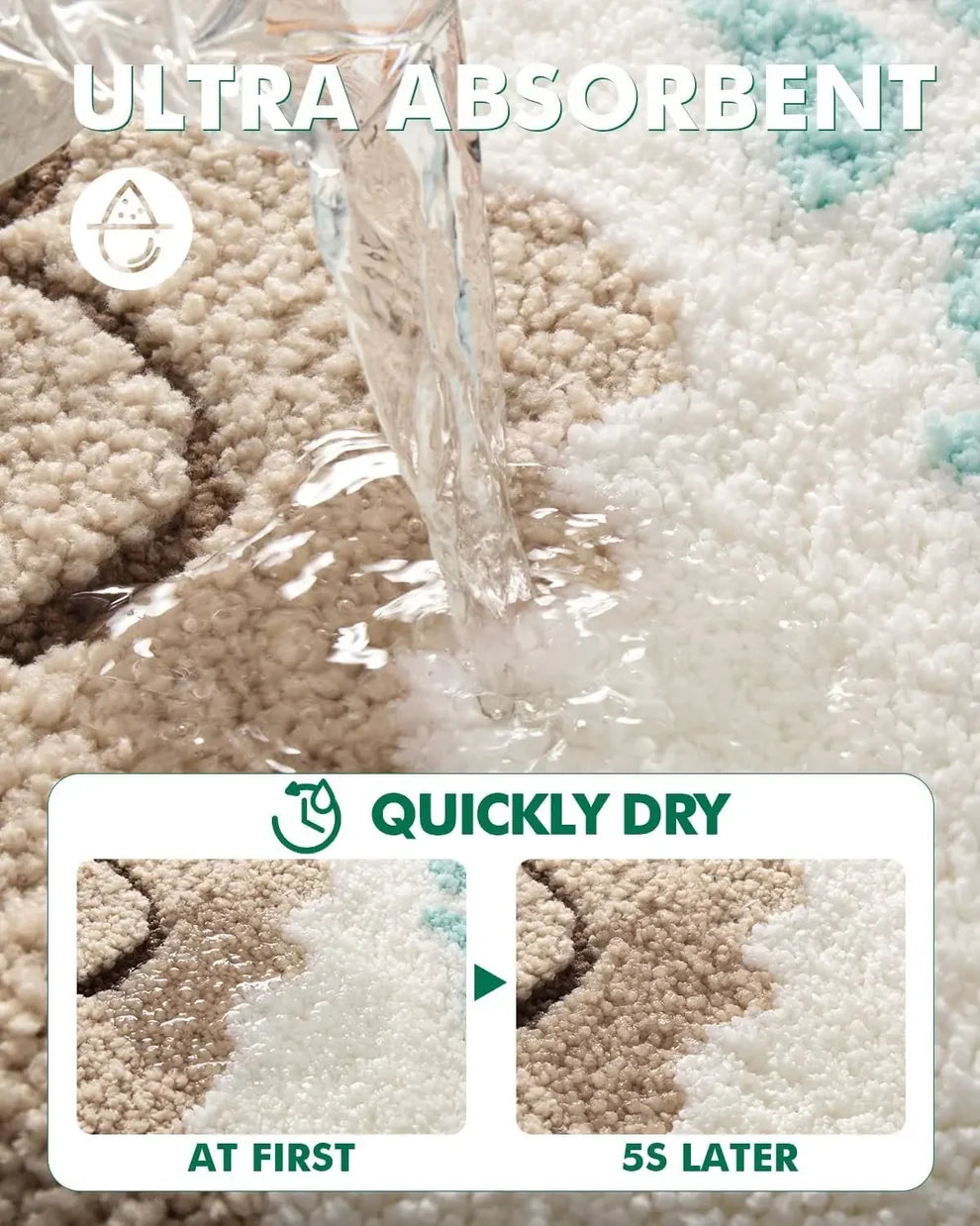 Coastal Beach Bathroom Rug