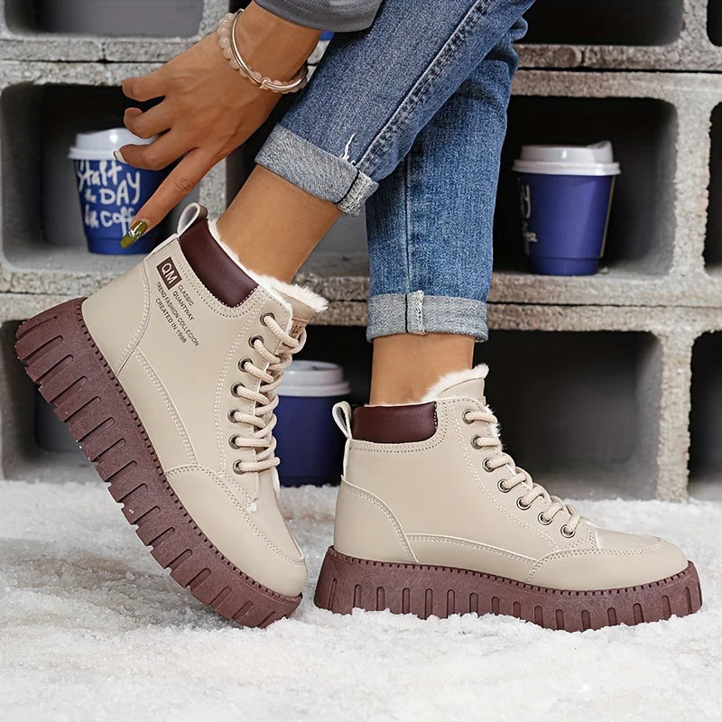 Women’s Warm-Lined Supportive Leather-Look Ankle Boots