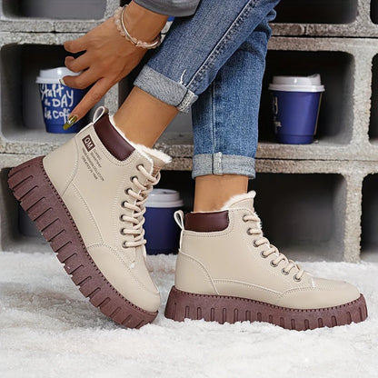 Women’s Warm-Lined Supportive Leather-Look Ankle Boots