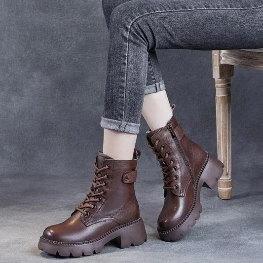 Women's Comfortable Leather-Look Boots