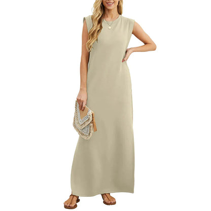 Women's Sleeveless Split-Hem Maxi Dress