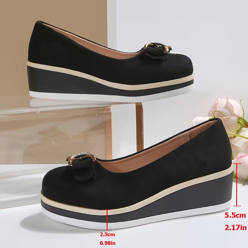 Women’s Bow Detail Wedge Court Shoes