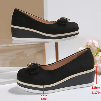Women’s Bow Detail Wedge Court Shoes