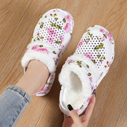 Women's Floral Cosy Lined Clogs