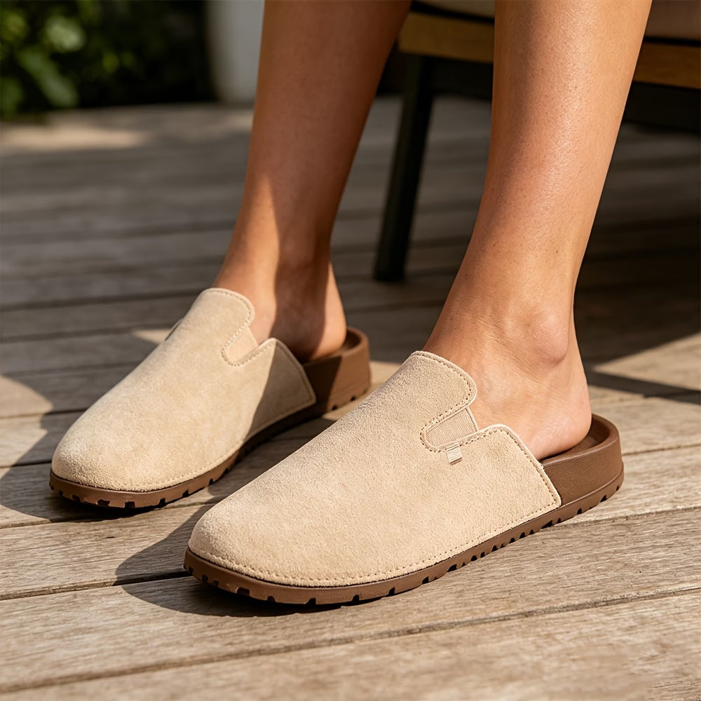 Wide Toe Casual Mule Slides